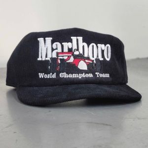Deadstock Embroidered Marlboro Racing Corduroy Hat